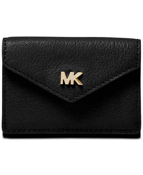 michael michael kors shiny leather trifold flap wallet|michael kors tri fold wallet.